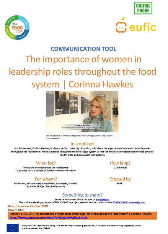 The importance of women in leadership roles throughout the food system | Corinna Hawkes