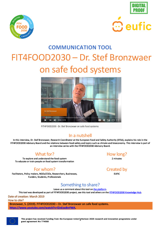 FIT4FOOD2030 – Dr. Stef Bronzwaer on safe food systems