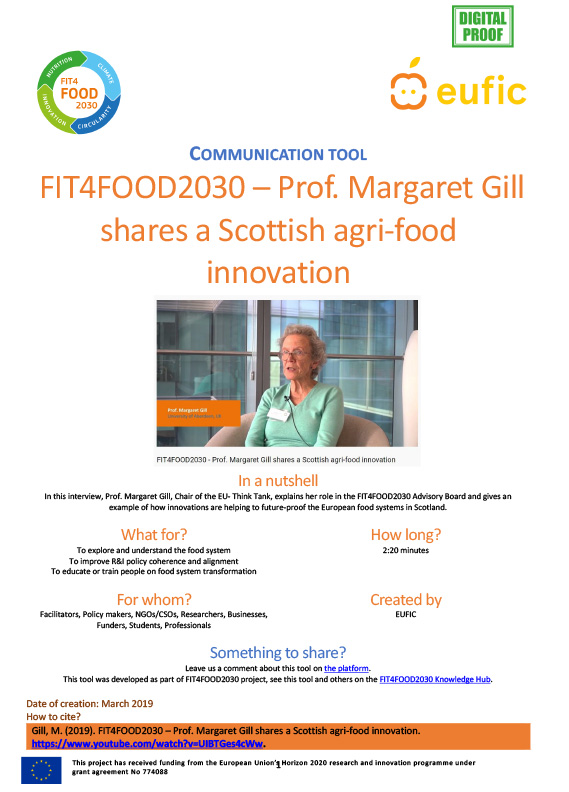 FIT4FOOD2030 – Prof. Margaret Gill shares a Scottish agri-food innovation