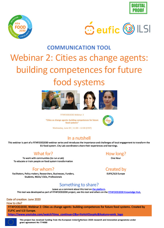 Cities as Change agents: building competences for future food systems: Webinar #2