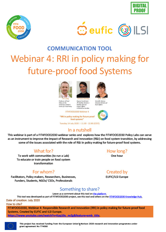 RRI in policy making for future-proof food systems: Webinar #4